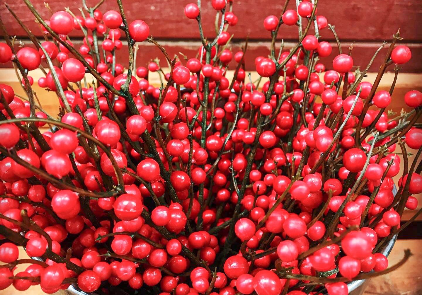 Red Holiday Berry Picks